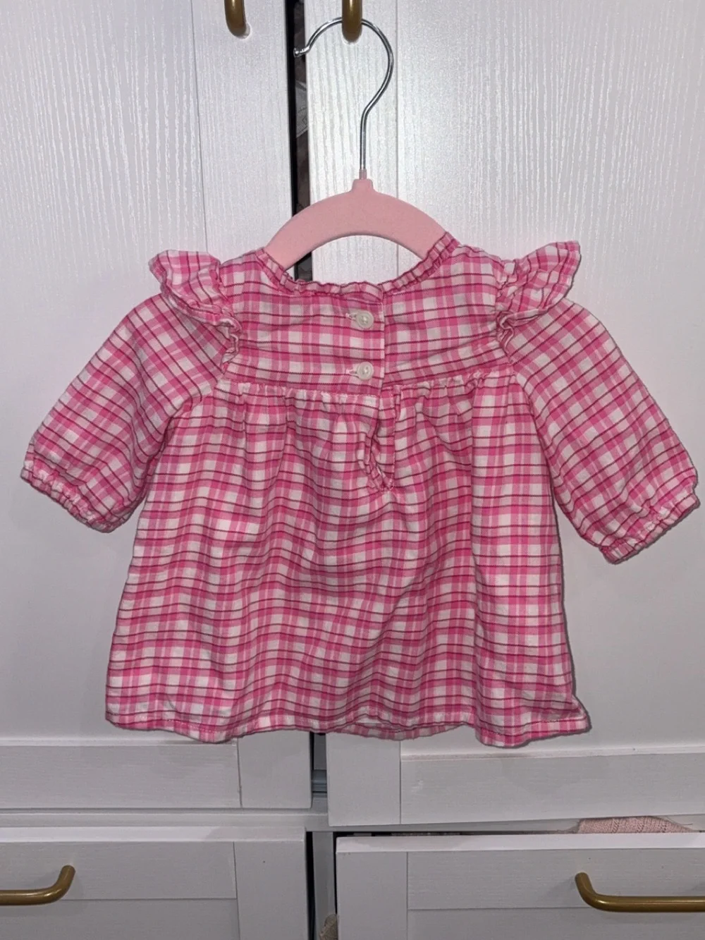 GAP pink plaid